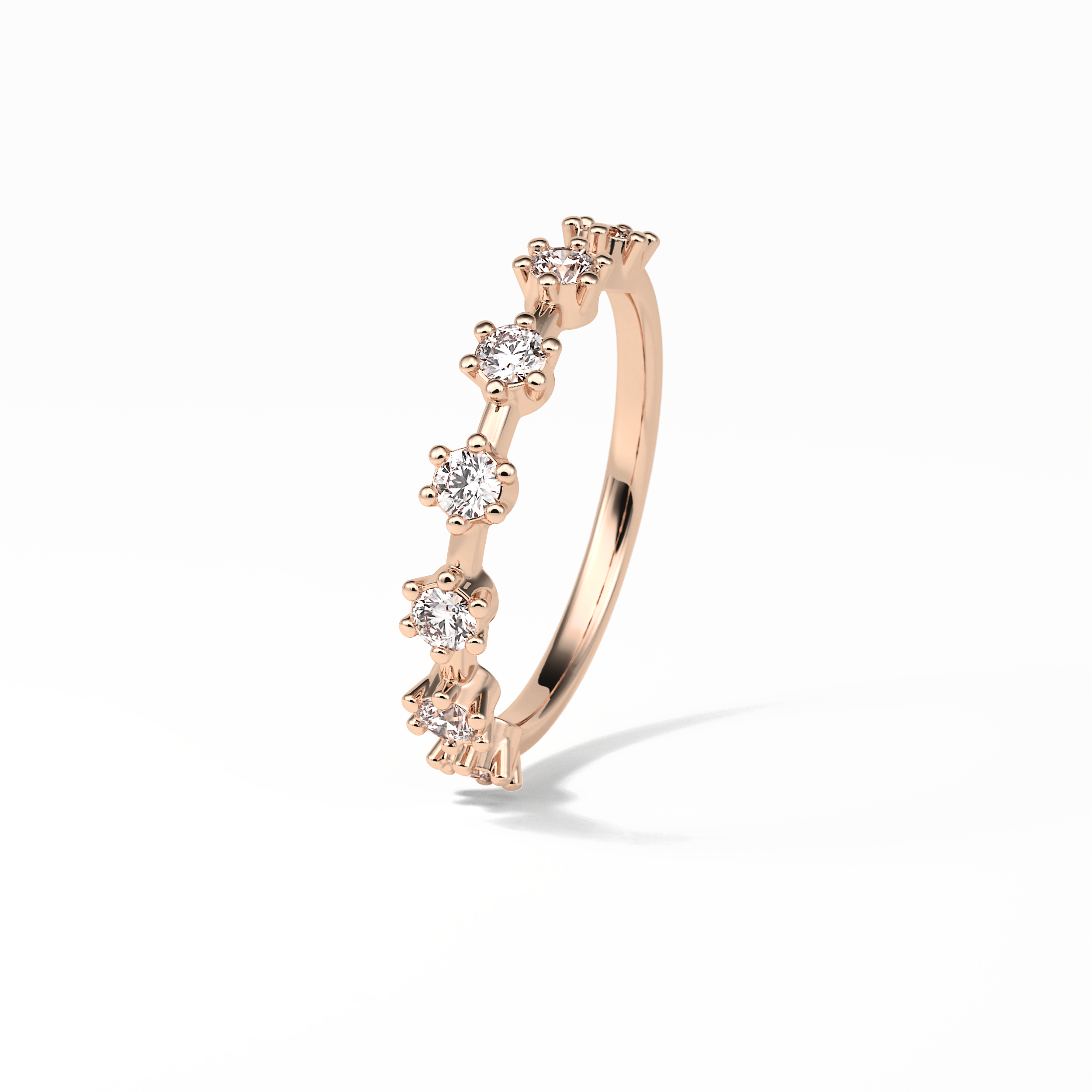 0.49 TCW Round Shaped Wedding Band 18