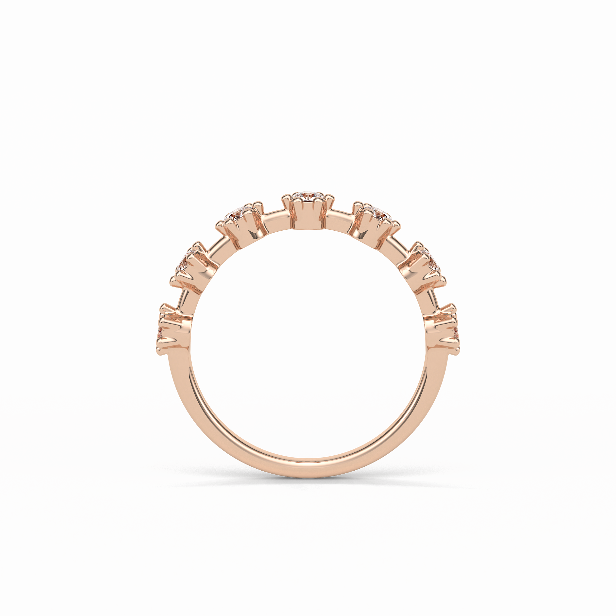 0.49 TCW Round Shaped Wedding Band 19