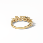 1.4 TCW Pear, Baguette & Round Shaped Wedding Band 14