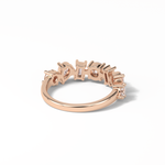 1.4 TCW Pear, Baguette & Round Shaped Wedding Band 16