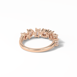 1.4 TCW Pear, Baguette & Round Shaped Wedding Band 16