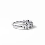 1.4 TCW Pear, Baguette & Round Shaped Wedding Band 3