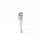 1.4 TCW Pear, Baguette & Round Shaped Wedding Band 4