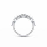 1.4 TCW Pear, Baguette & Round Shaped Wedding Band 12