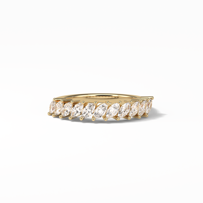 0.78 TCW Marquise Shaped Wedding Band
