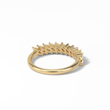 0.78 TCW Marquise Shaped Wedding Band 11