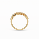 0.78 TCW Marquise Shaped Wedding Band 10