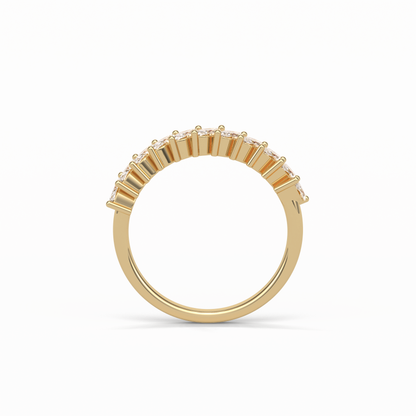 0.78 TCW Marquise Shaped Wedding Band