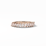 0.78 TCW Marquise Shaped Wedding Band 15