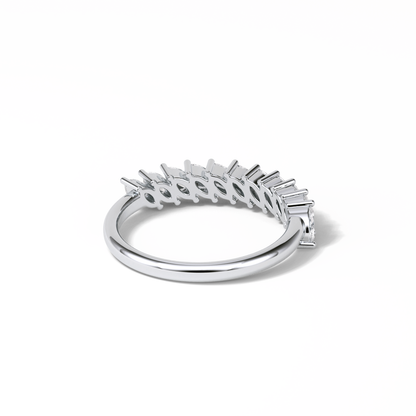 0.78 TCW Marquise Shaped Wedding Band