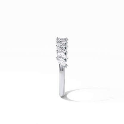 0.78 TCW Marquise Shaped Wedding Band