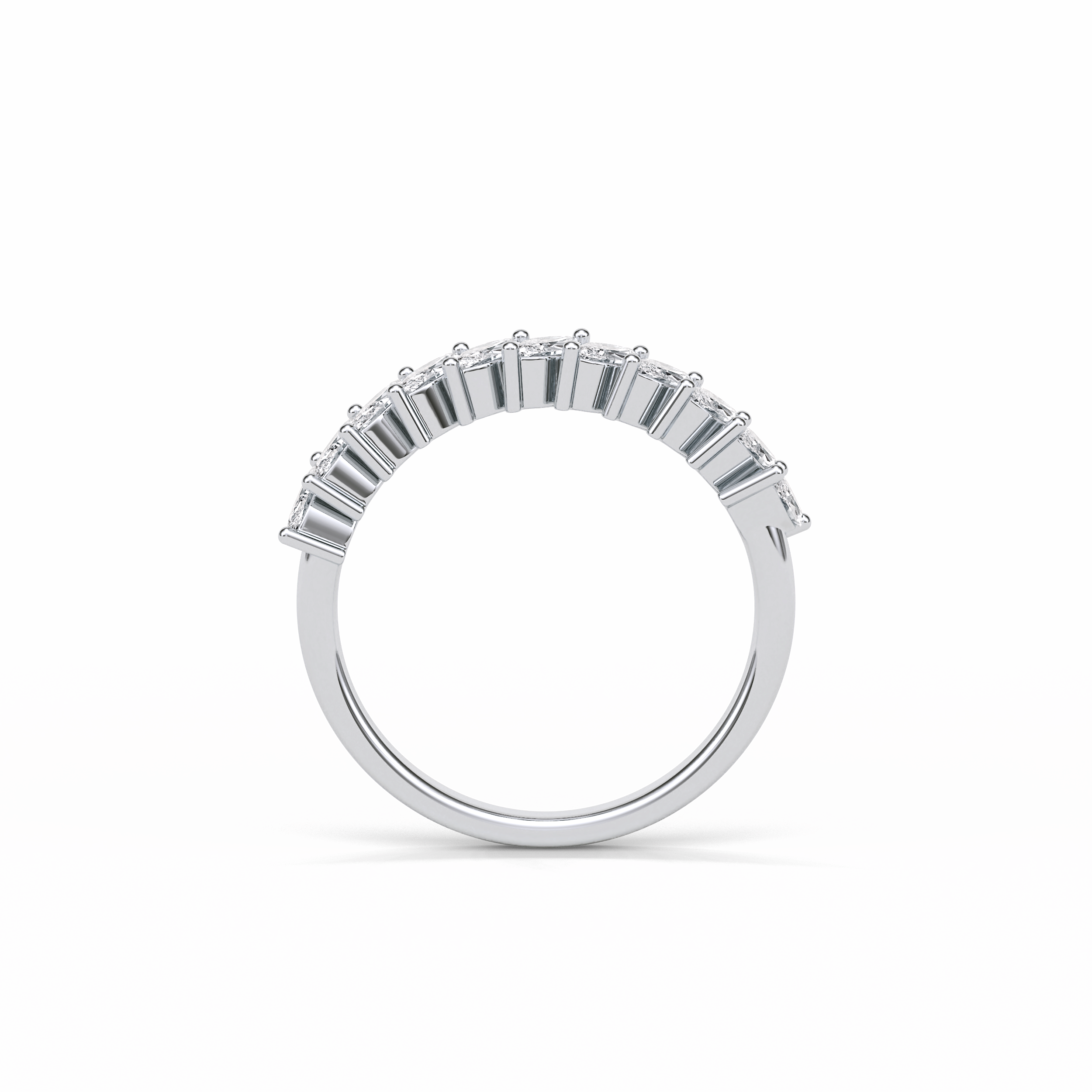 0.78 TCW Marquise Shaped Wedding Band 3