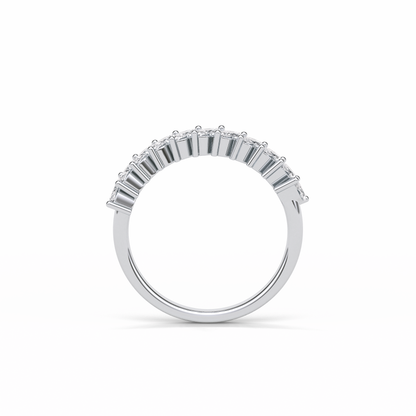0.78 TCW Marquise Shaped Wedding Band