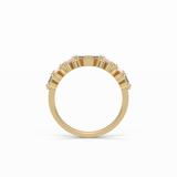 0.44 TCW Baguette and Round Shaped Wedding Band 12