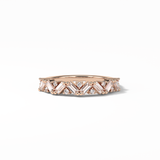 0.44 TCW Baguette and Round Shaped Wedding Band 15
