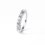 0.44 TCW Baguette and Round Shaped Wedding Band 4