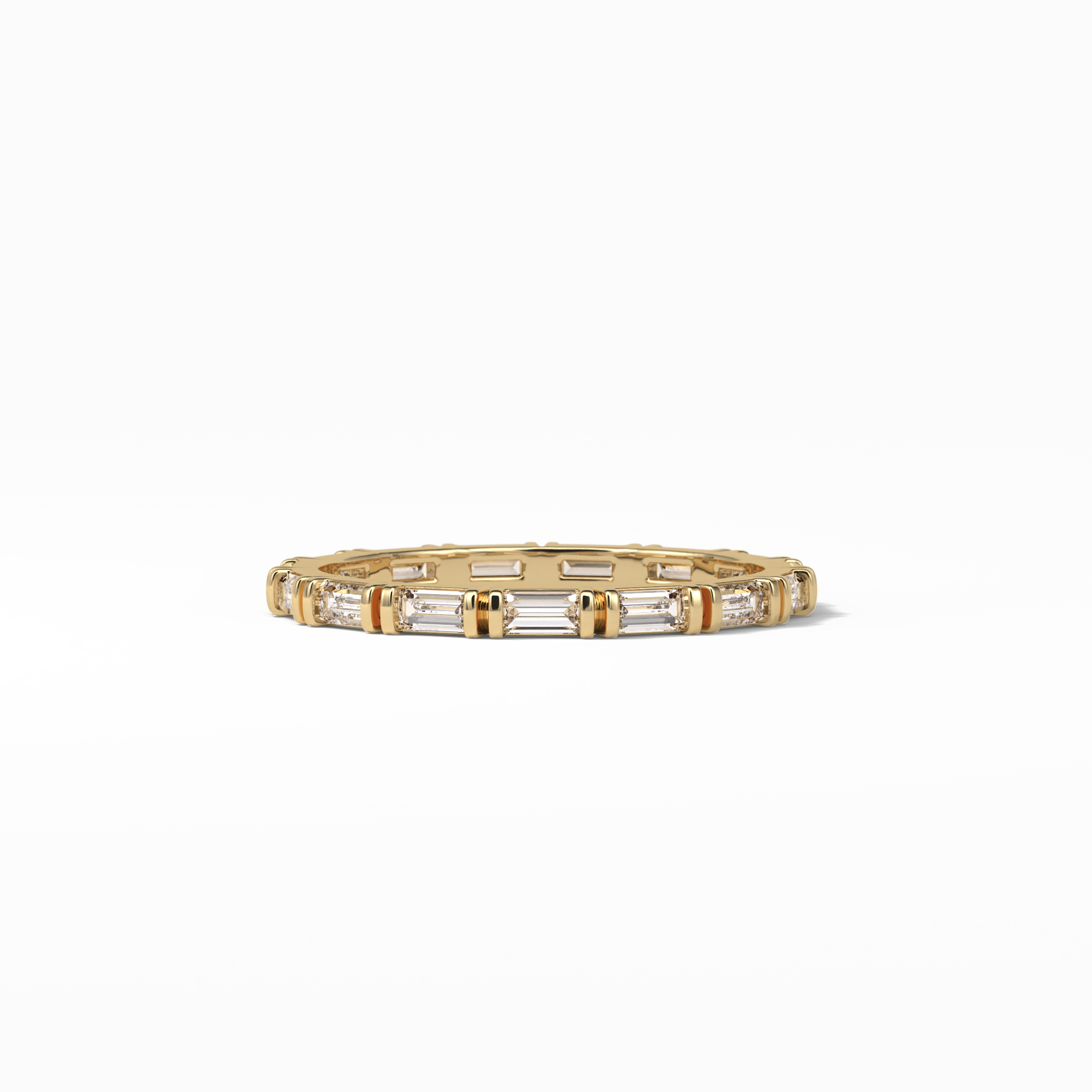 0.66 TCW Baguette Shaped Wedding Band 11