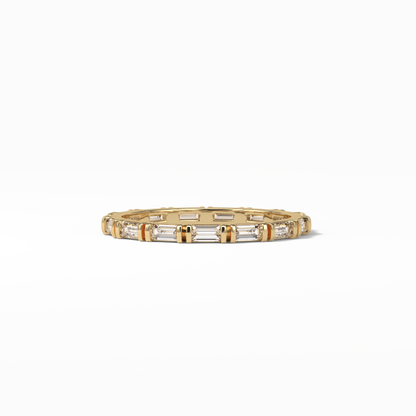 0.66 TCW Baguette Shaped Wedding Band