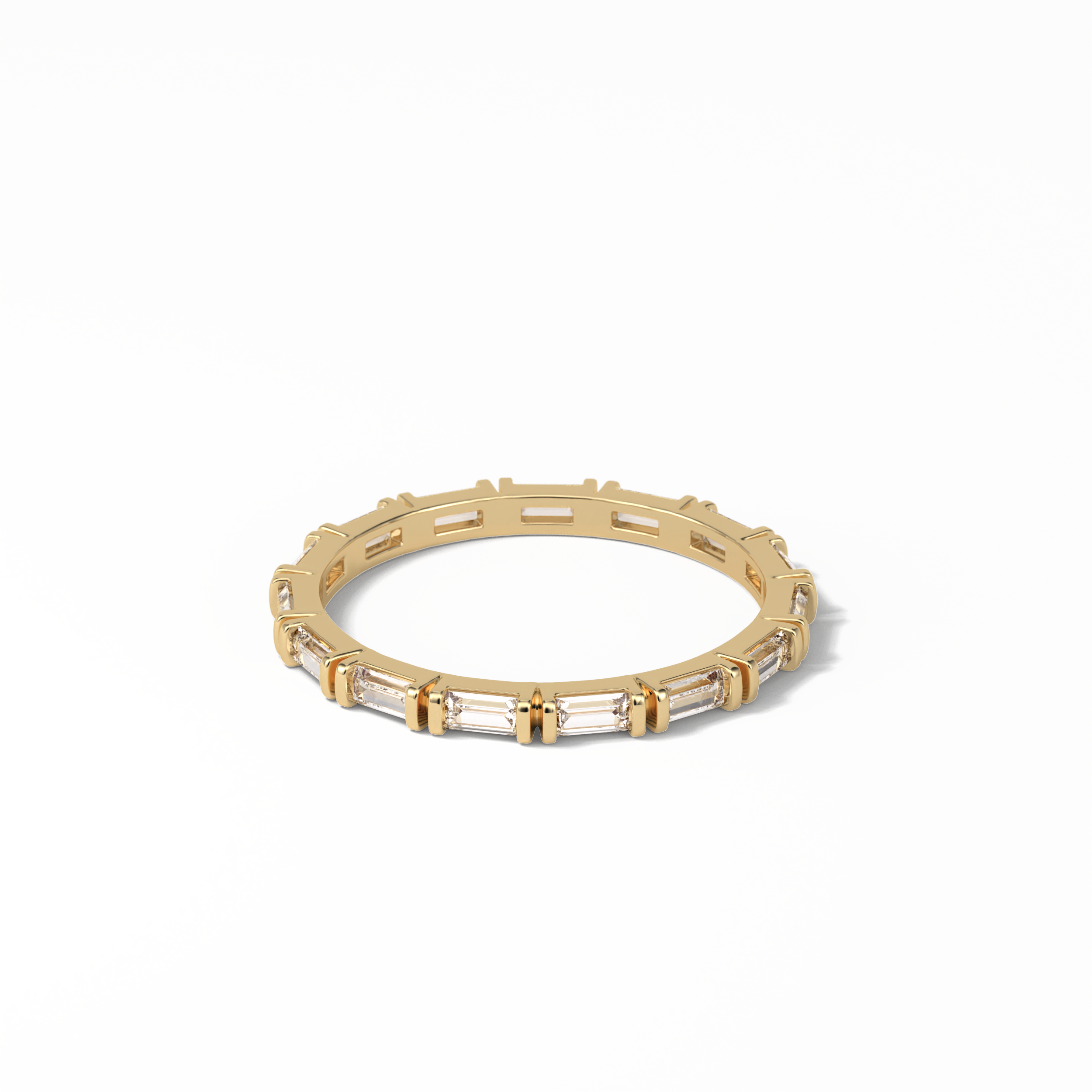 0.66 TCW Baguette Shaped Wedding Band 8