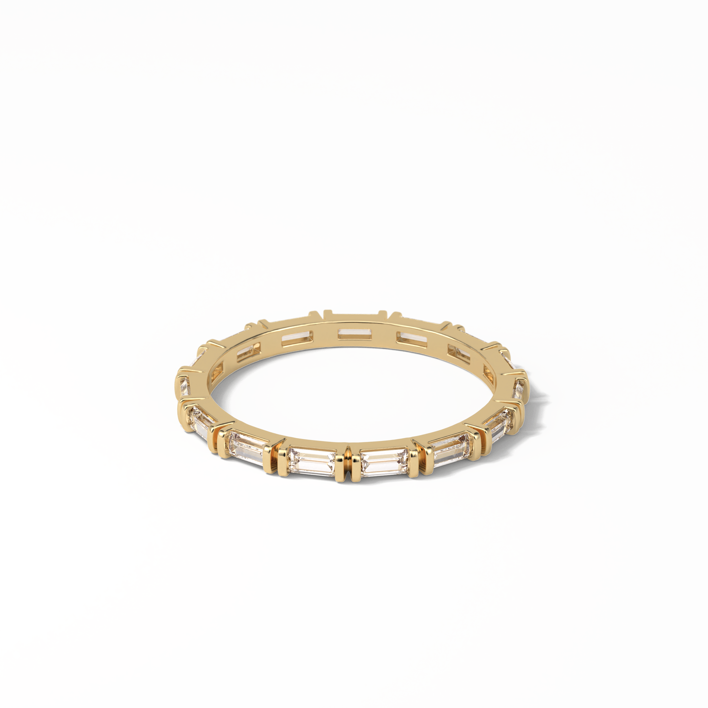 0.66 TCW Baguette Shaped Wedding Band