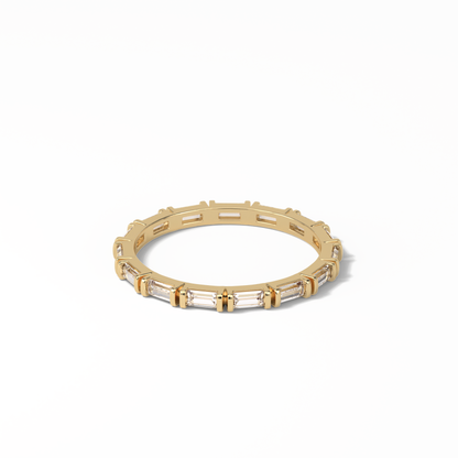 0.66 TCW Baguette Shaped Wedding Band
