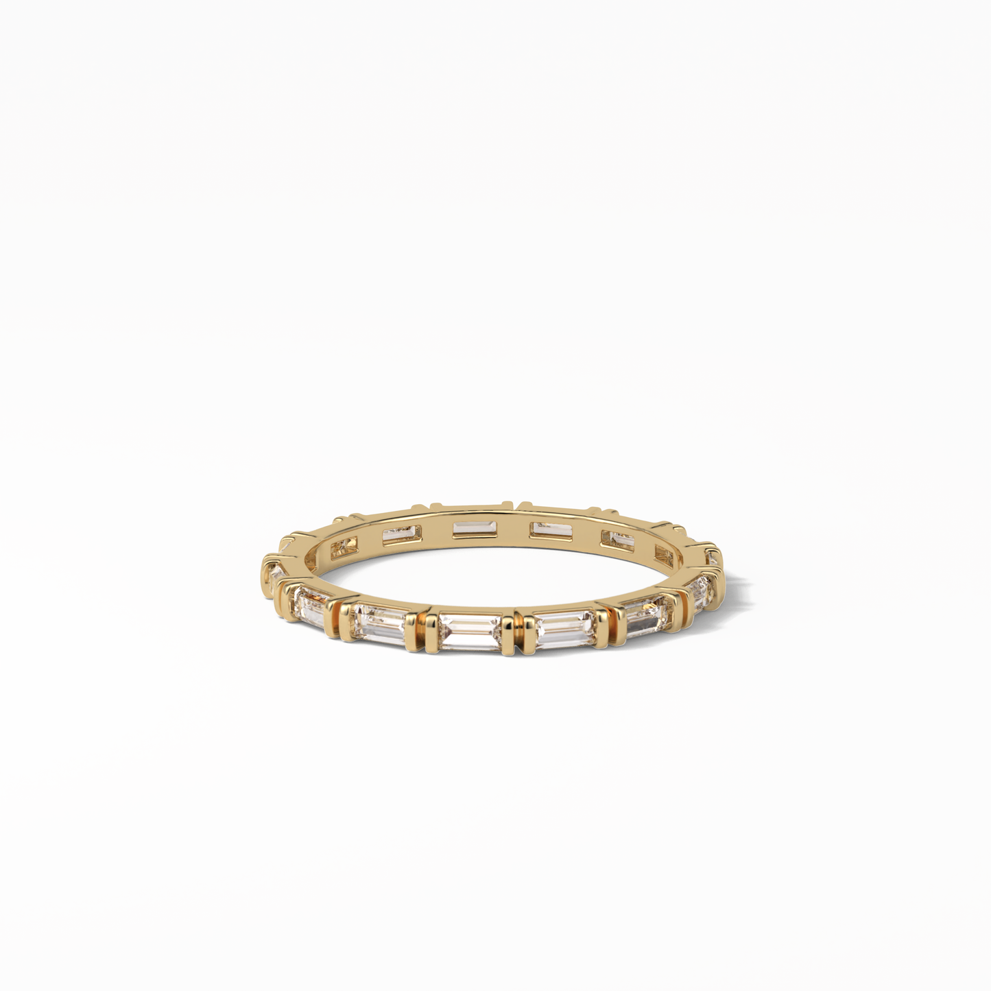 0.66 TCW Baguette Shaped Wedding Band