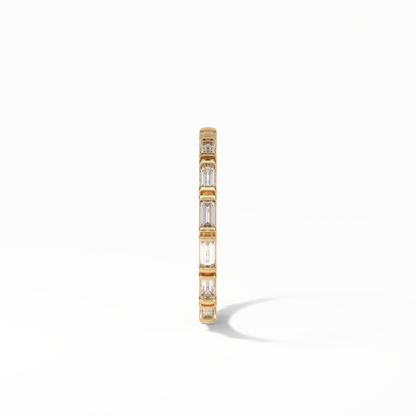 0.66 TCW Baguette Shaped Wedding Band