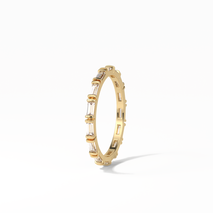 0.66 TCW Baguette Shaped Wedding Band