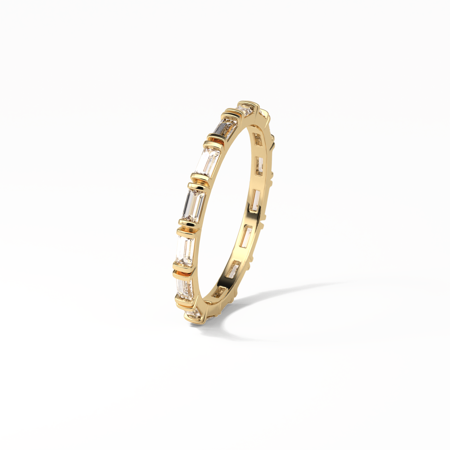 0.66 TCW Baguette Shaped Wedding Band