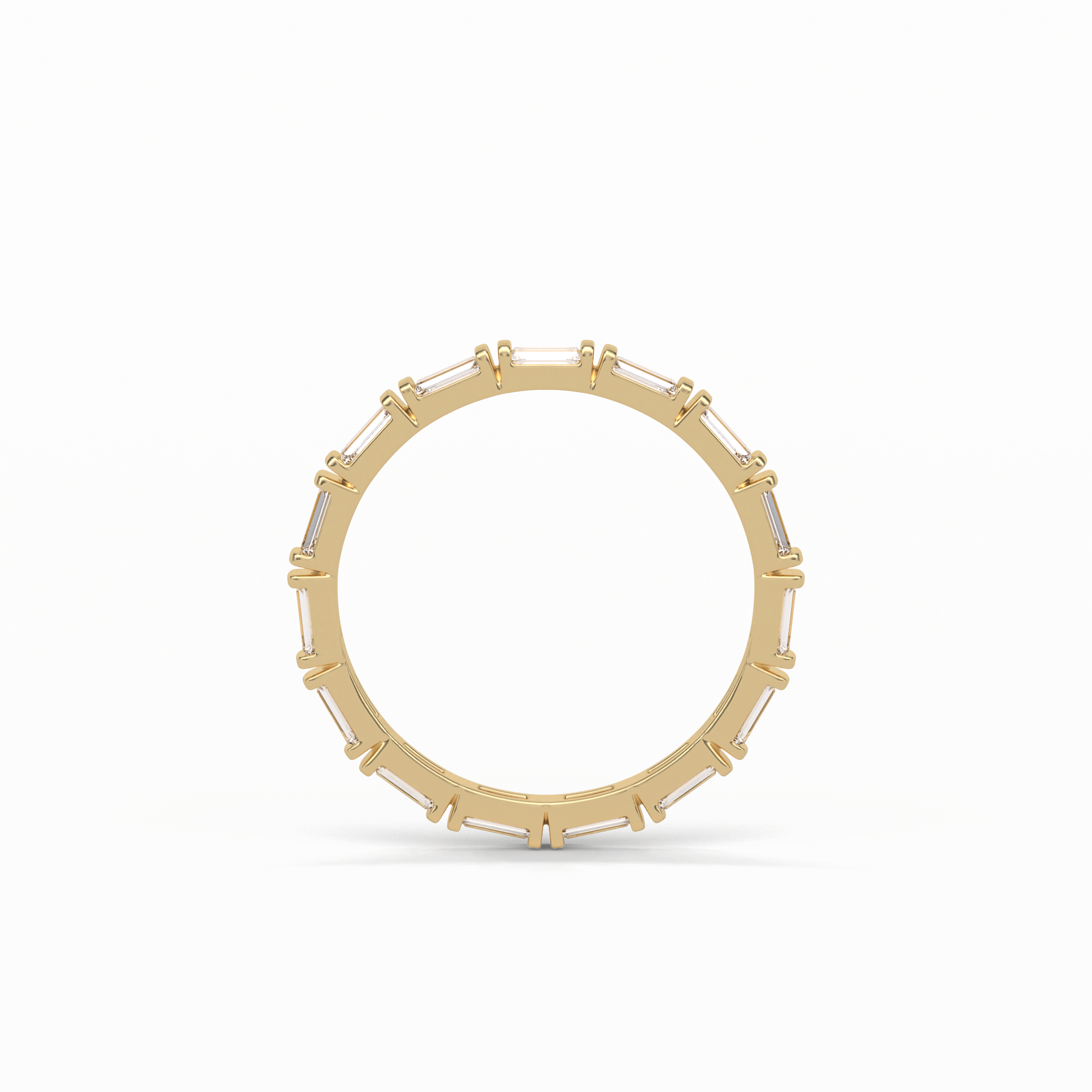 0.66 TCW Baguette Shaped Wedding Band 13