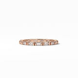 0.66 TCW Baguette Shaped Wedding Band 15