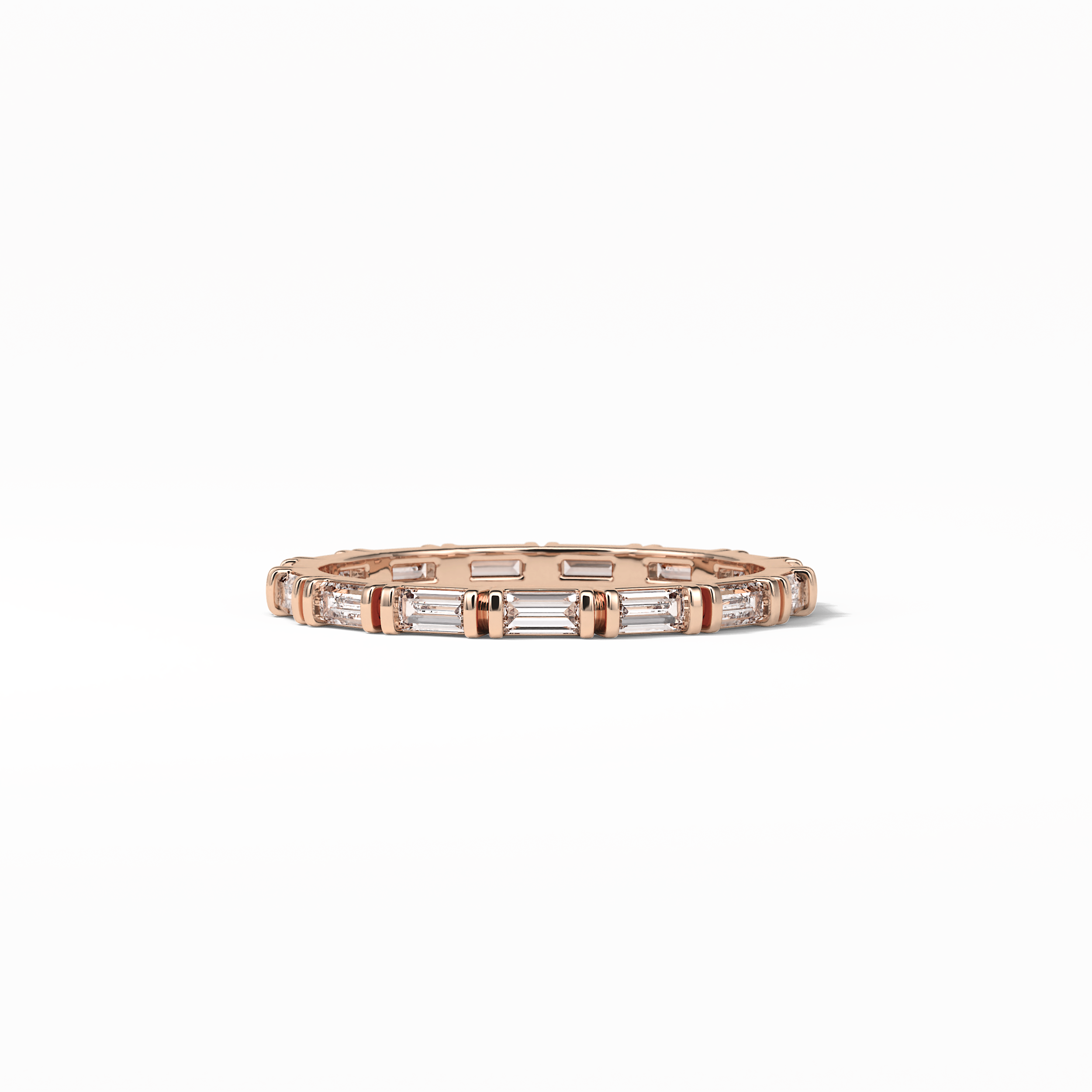 0.66 TCW Baguette Shaped Wedding Band 15