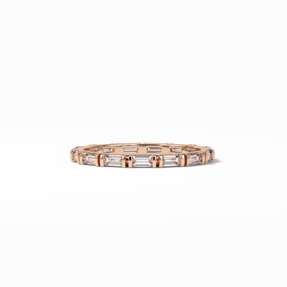 0.66 TCW Baguette Shaped Wedding Band