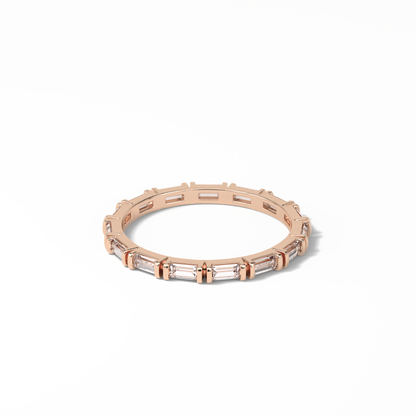 0.66 TCW Baguette Shaped Wedding Band