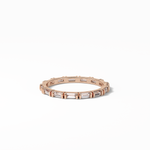 0.66 TCW Baguette Shaped Wedding Band 16