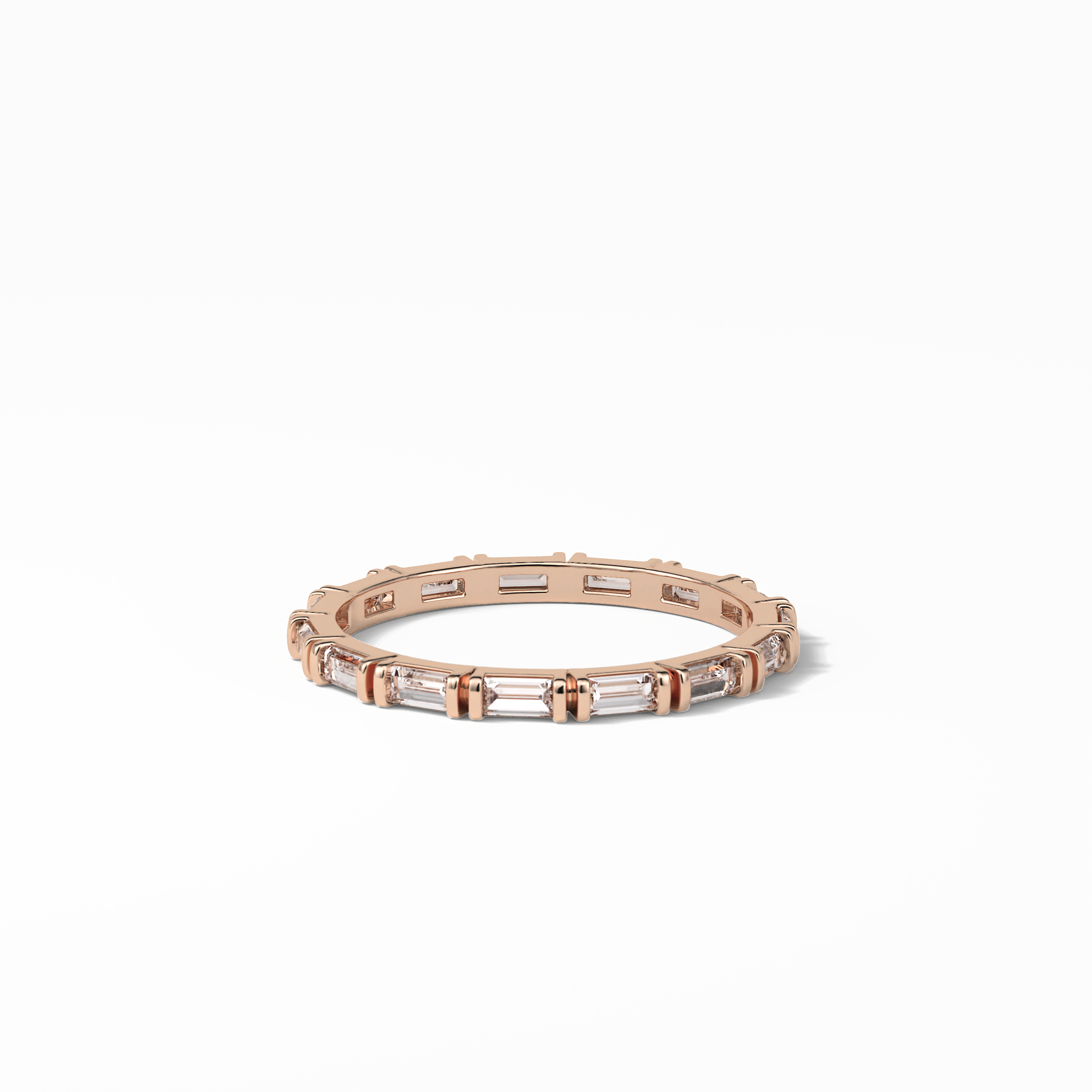 0.66 TCW Baguette Shaped Wedding Band 16