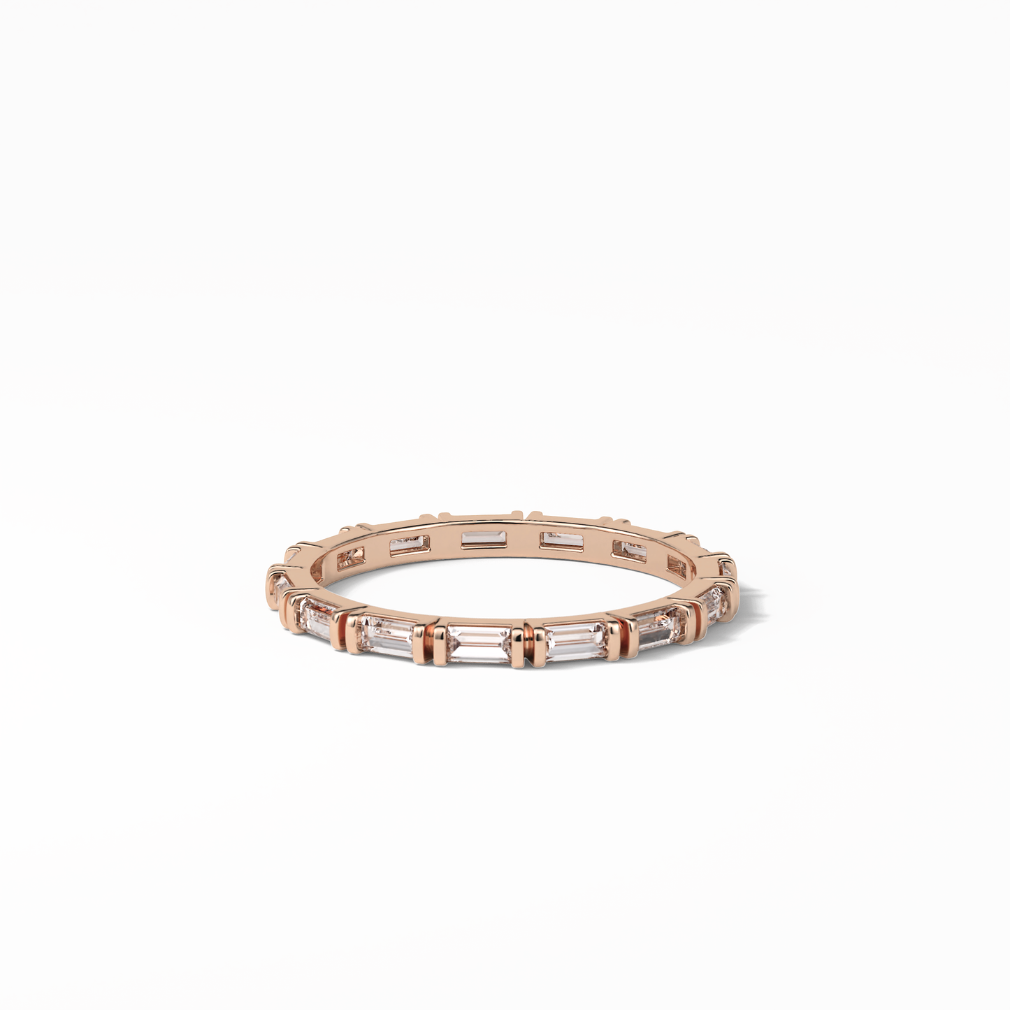 0.66 TCW Baguette Shaped Wedding Band