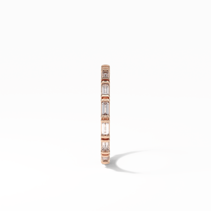 0.66 TCW Baguette Shaped Wedding Band
