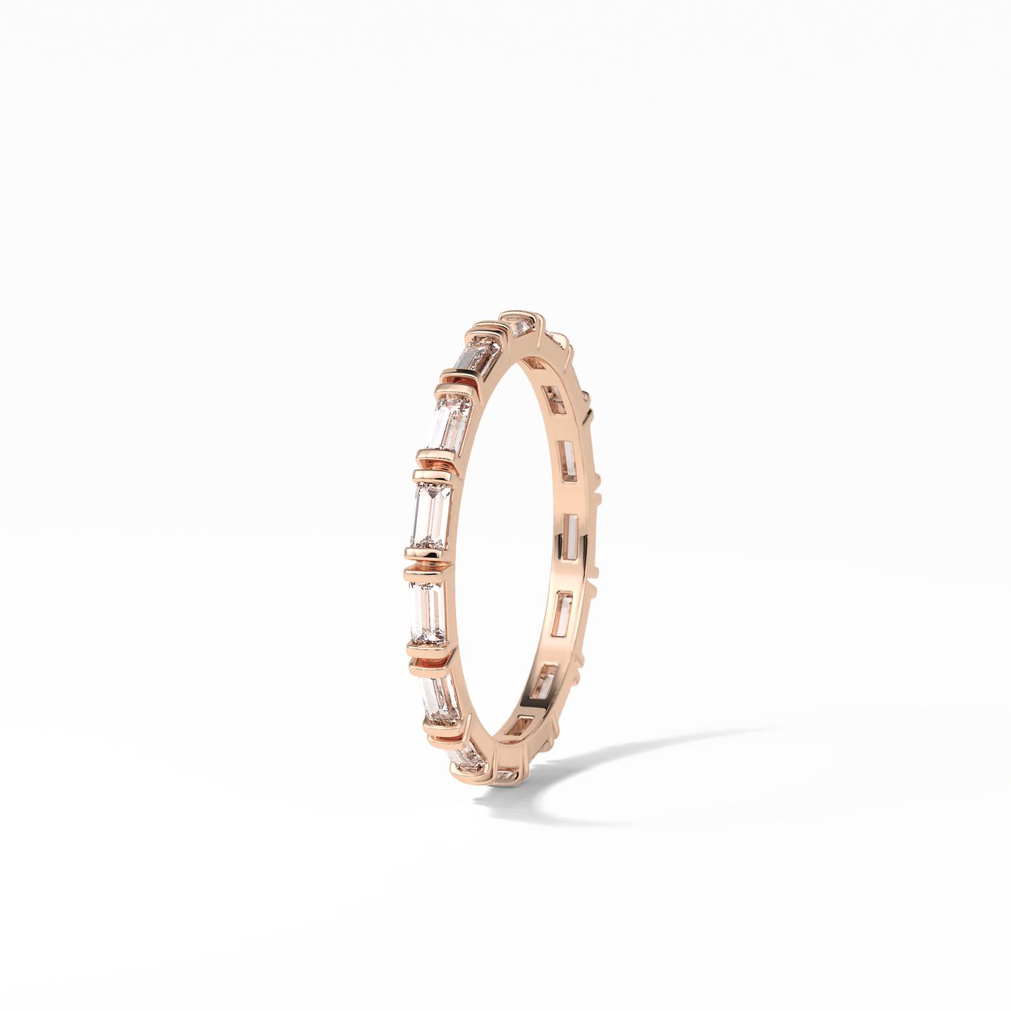 0.66 TCW Baguette Shaped Wedding Band