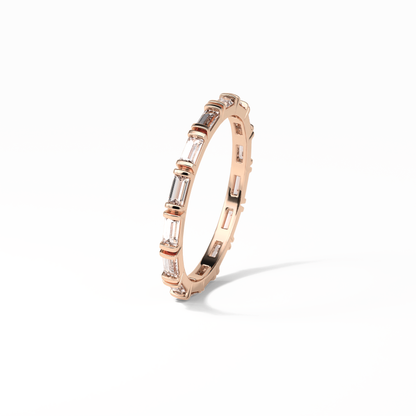 0.66 TCW Baguette Shaped Wedding Band