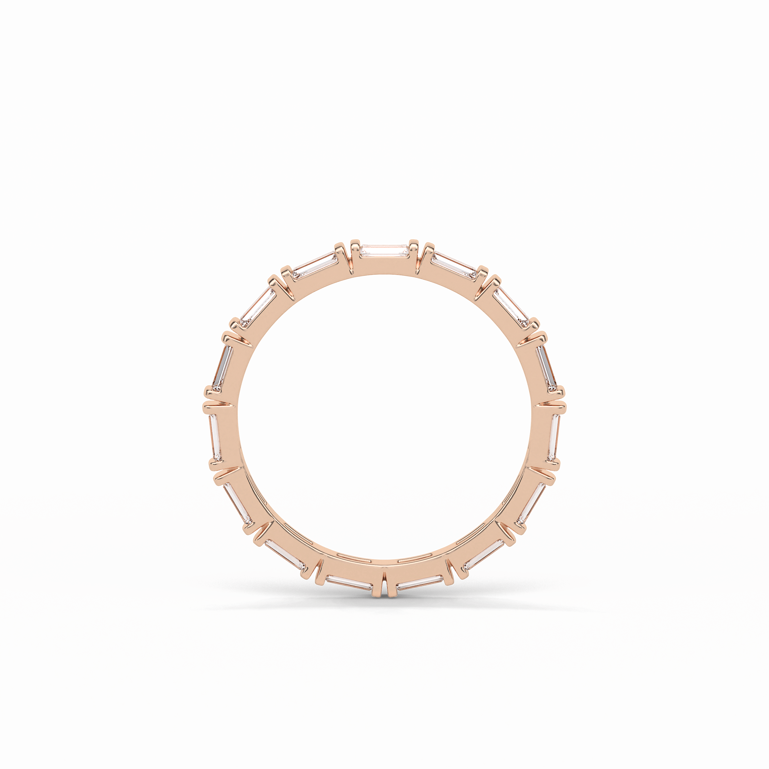 0.66 TCW Baguette Shaped Wedding Band 20