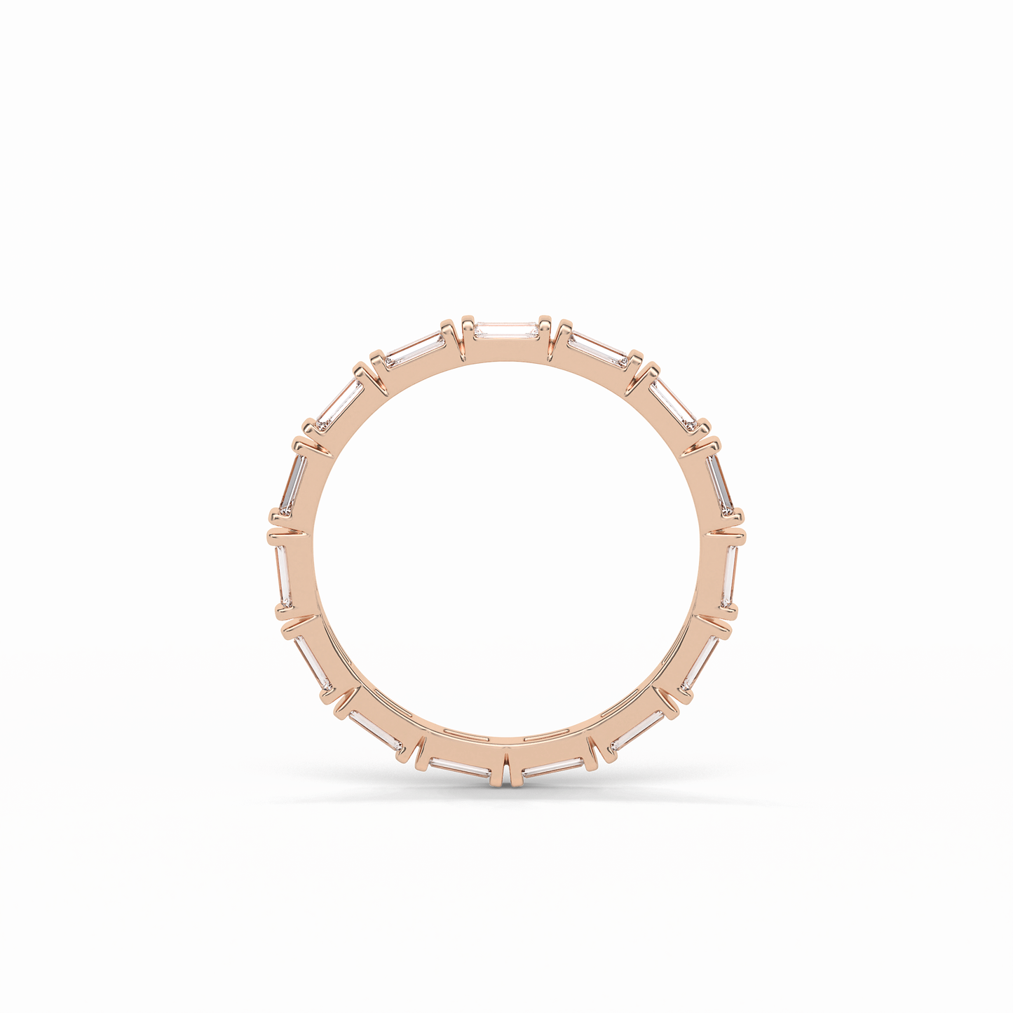 0.66 TCW Baguette Shaped Wedding Band