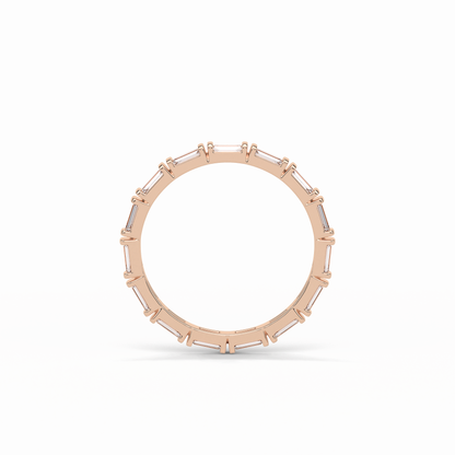 0.66 TCW Baguette Shaped Wedding Band