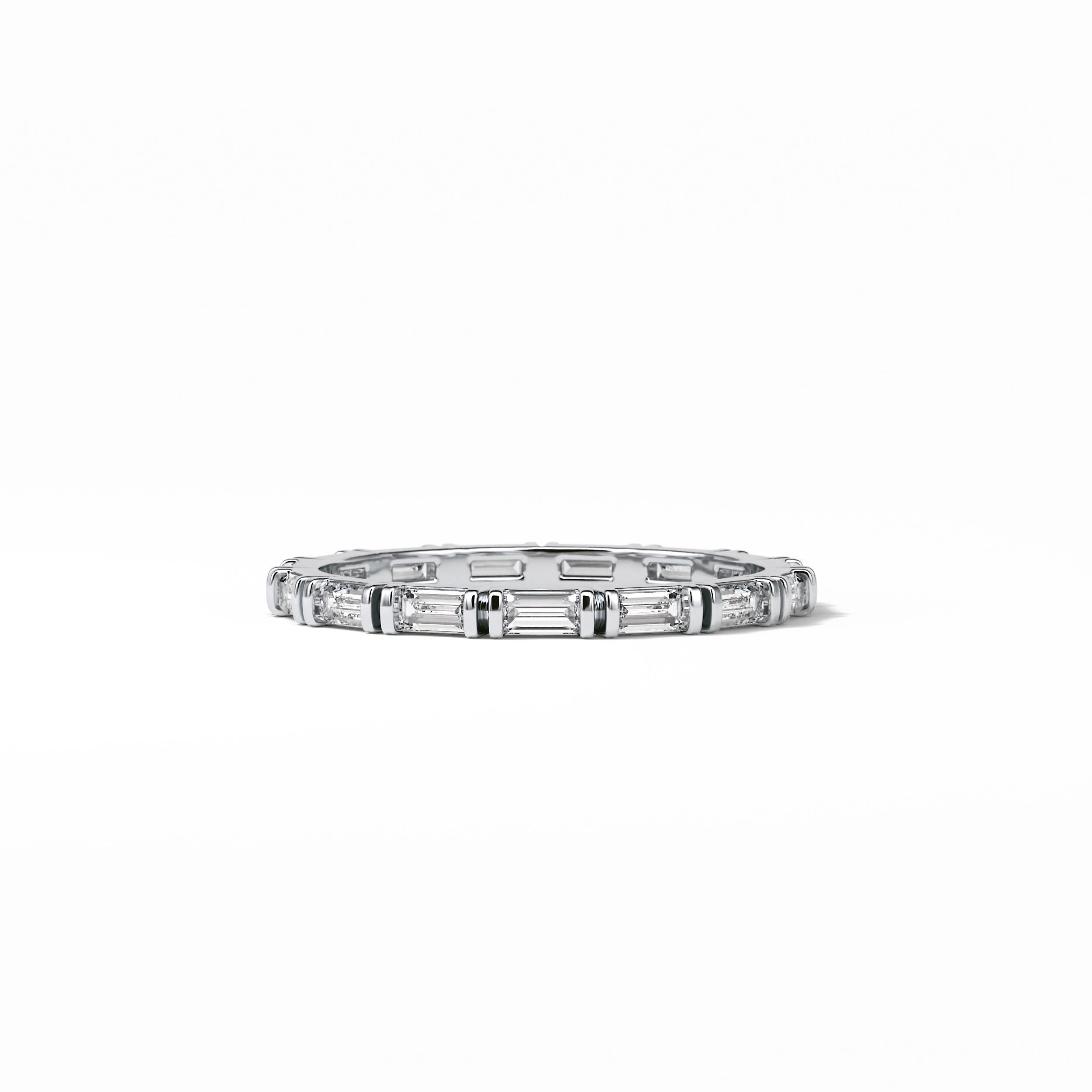 0.66 TCW Baguette Shaped Wedding Band 1