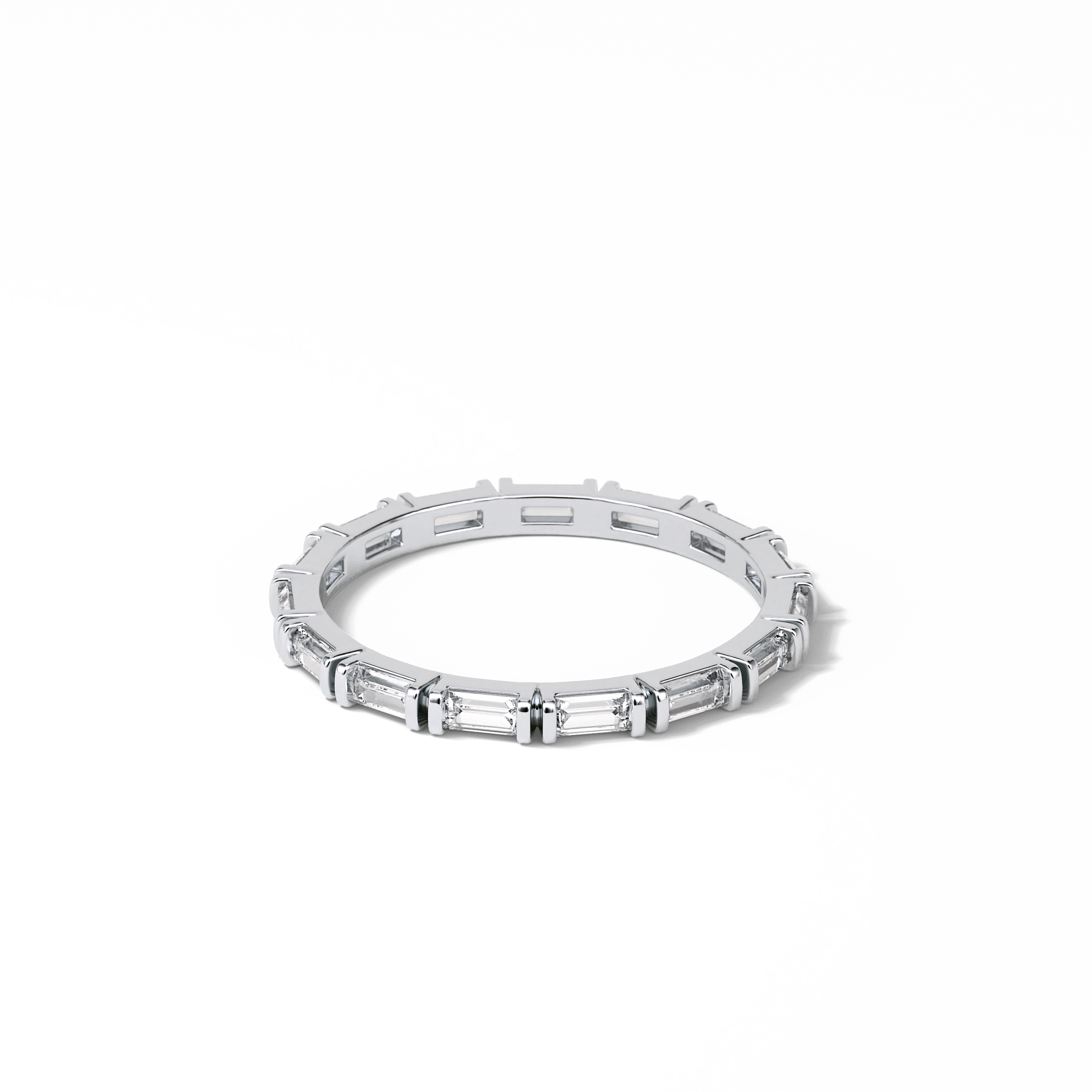 0.66 TCW Baguette Shaped Wedding Band 2