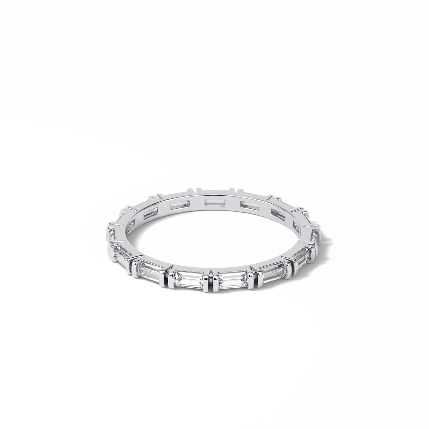 0.66 TCW Baguette Shaped Wedding Band
