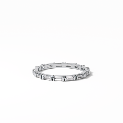 0.66 TCW Baguette Shaped Wedding Band