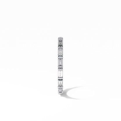 0.66 TCW Baguette Shaped Wedding Band