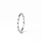 0.66 TCW Baguette Shaped Wedding Band 5