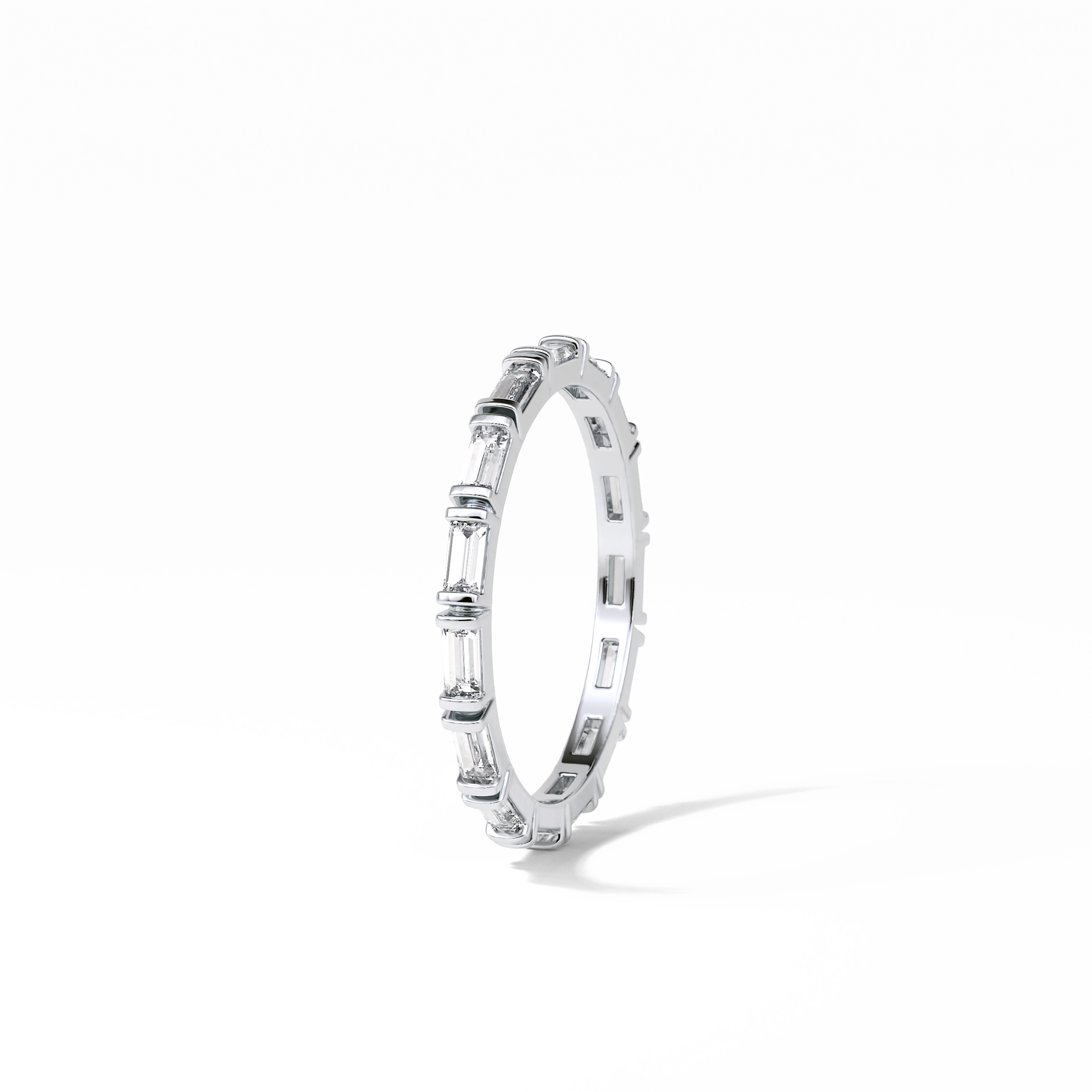 0.66 TCW Baguette Shaped Wedding Band 5